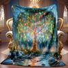 One Comfortable Fantasy Forest Pattern Blanket Soft High-Definition Digital Print Cooling Blanket All-Season Family and Friends Gift Perfect Gift Soft