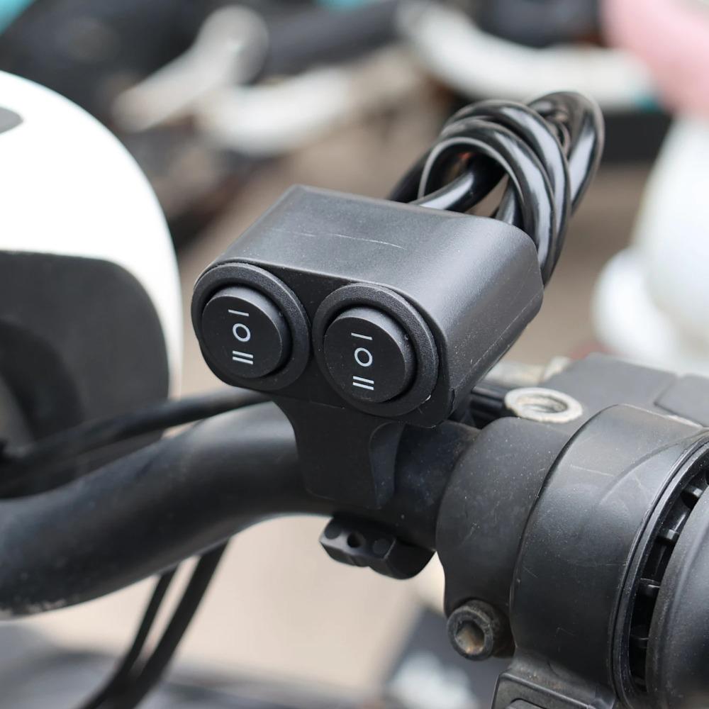 LED Compatible Light Control Button Aluminum Alloy Motorcycle Switch  Spotlight Operation
