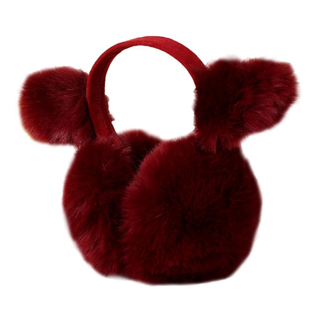 Winter Autumn Women Warm Fur Earmuffs Ear Covers Girl's Folding Faux