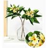 XIYUAN 35.5 Inch Artificial Flowers Artificial Frangipani Flower 2 Stems Lifelike Real Touch Artificial Plumeria Flowers for Home Party Wedding