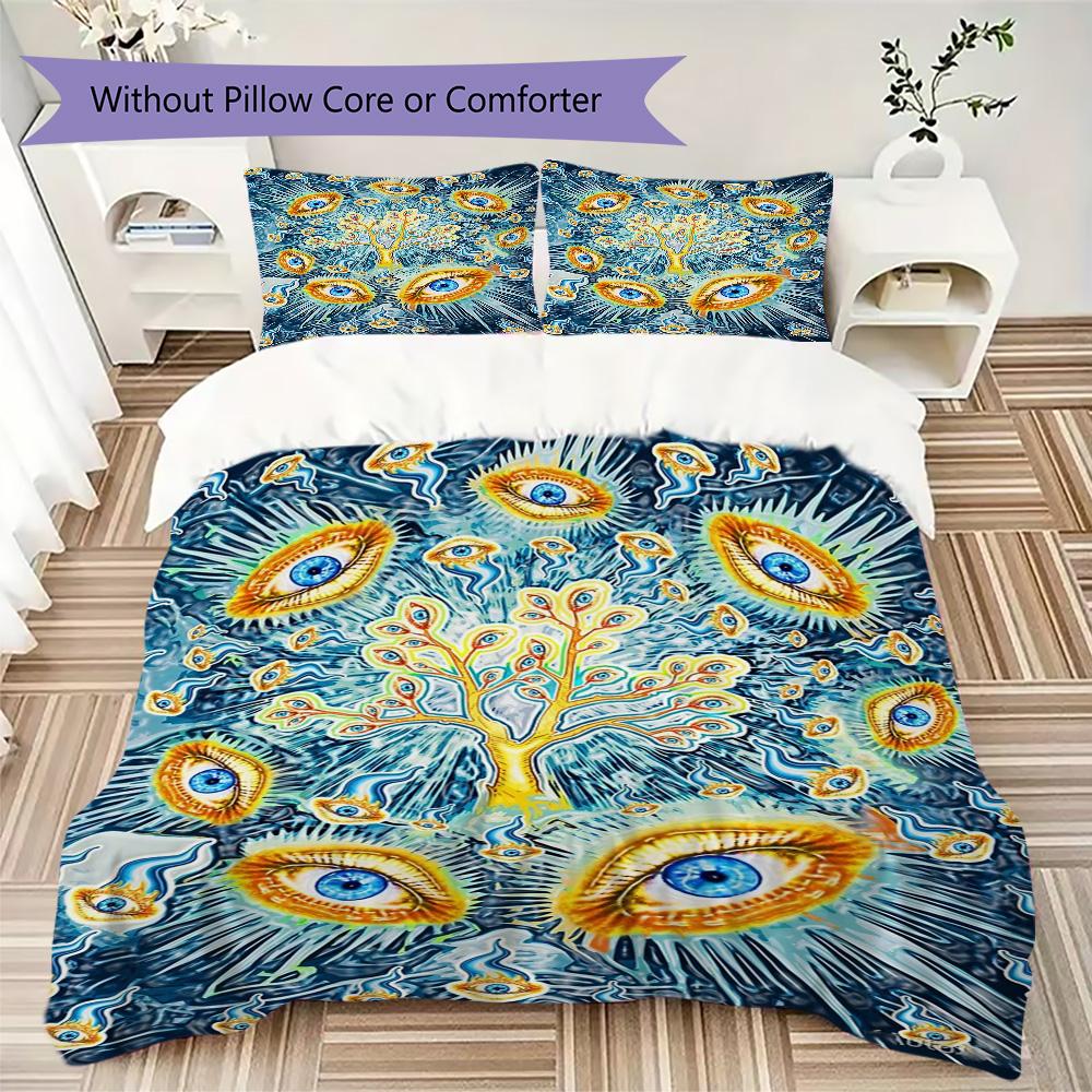 Mystic Eye Mandala Art Home Decoration Soft Printed Sofa Cover Blanket Bedding Down Pillowcase Duvet Cover Without Core A3