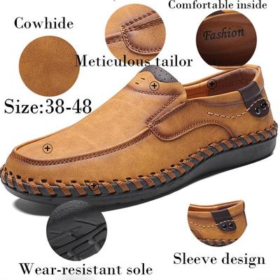 Tamaño 38-48 Mocasines de hombre Zapatos de hombre Zapatos casuales de hombre Zapatos de cuero hechos a mano Mocasines de hombre