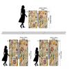 2-piece set of high-definition digital printed curtainFloral Embroidered Curtain Yellow Green Orange ColorfulHome decoration sty