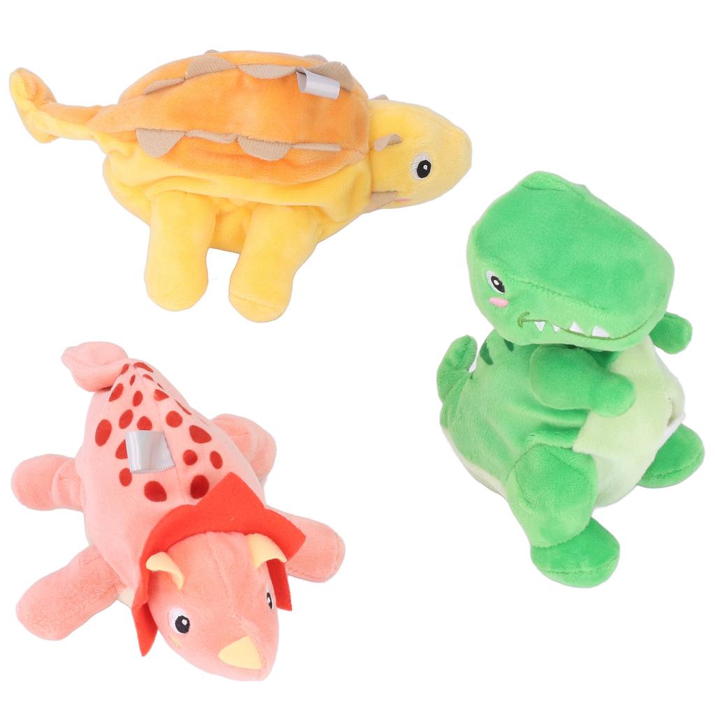 Dinosaur Plush Toy Infant Cute Dinosaur Egg Doll Pendant Gift with Hanging Ring for Baby Stroller