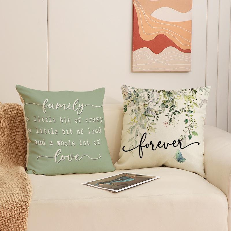New Floral Print Pillow Cover Spring Indoor Simple Decoration Sofa Pillow Set Car Cushion