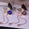 Japanese Fashion Butterfly Fringed Sweater Chain Women'S Long Autumn And Winter Clothes Accessories Necklace