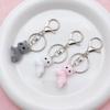 Cat Shapes Keychain Flocking Toy Pendant Keyring Stuffed Animal Charm Key Rings Soft Key Chain Ornament for Bag Phone