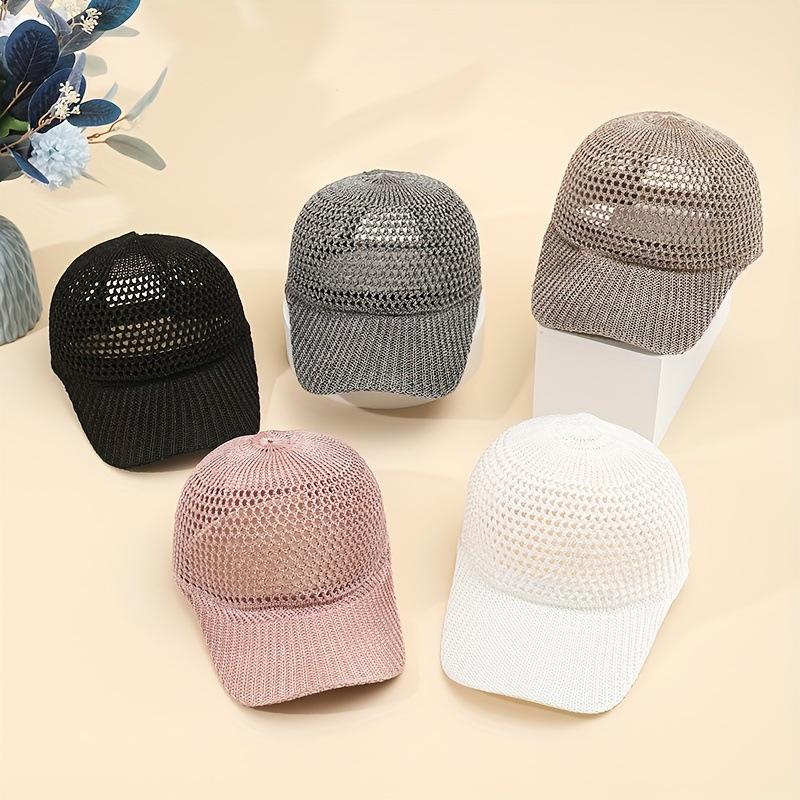 Breathable Mesh Baseball Cap Assorted Color Hollow Knit Lightweight & Adjustable The Hottest Summer Sun Hat Women and Men