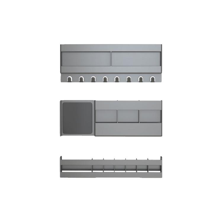 

Space Saving 3 Piece Bathroom Shelf Set Not Drill Mounting Deep Hook Magnetic Door Organizers with 28cm Length for Home 1