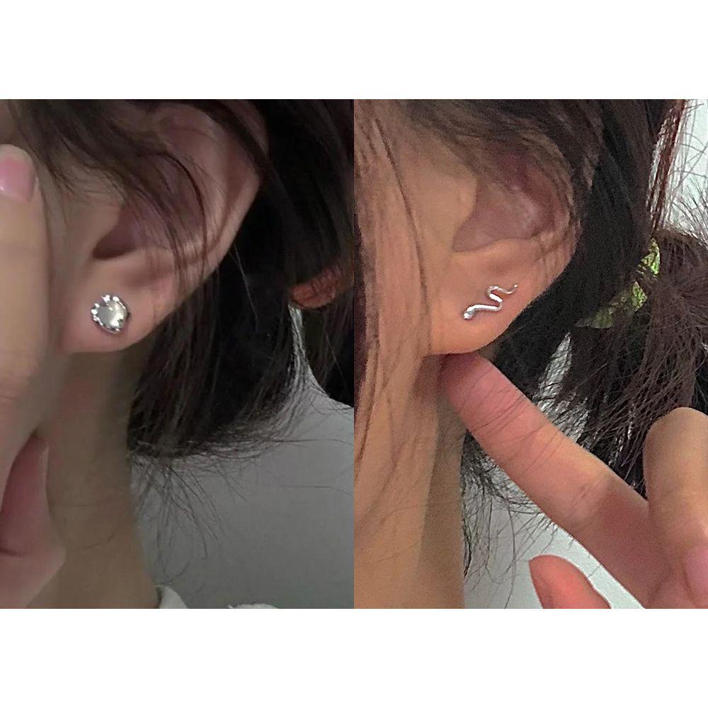 Cercei Nișă Stil Aloof: Argint Sterling 925 cu Eleganță de Basm, Design Minimalist în Stil Național.