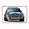 Lancia Delta Integrale HF Group A Car Metal Sign Poster Garage Room Decor Automobile Club Custom Tin Vintage Home Decor