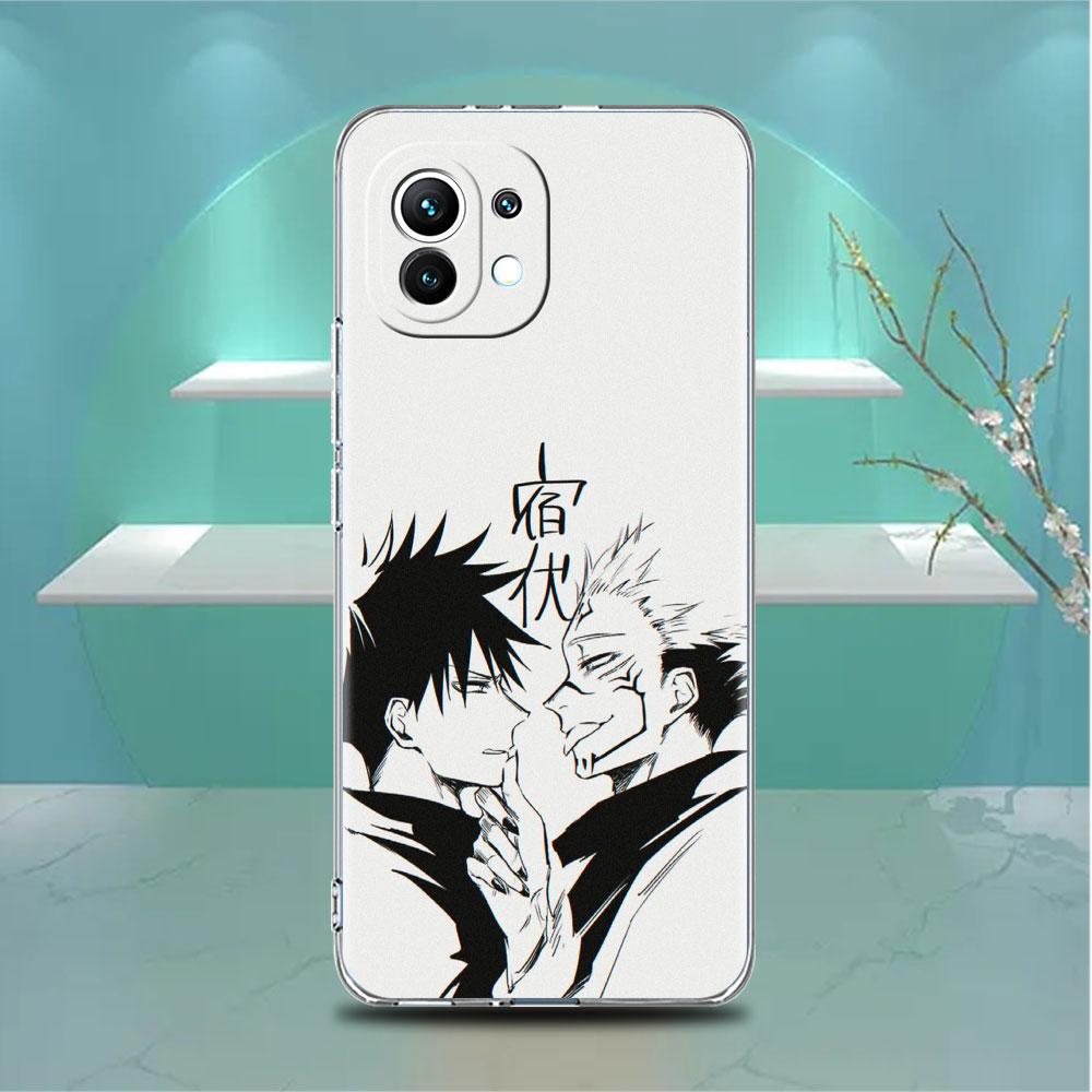 Cute Jujutsu Kaisen Anime Clear Case For Xiaomi Mi Poco X3 NFC M3 Pro F3 F1 11 Lite 12 Note 10 11T 9T Transparent Phone Cover