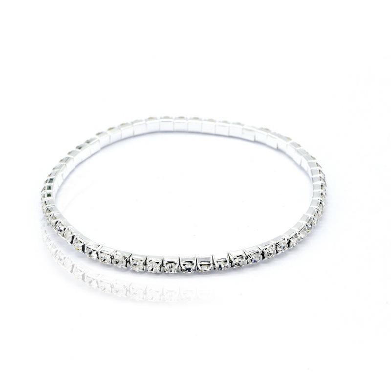 Rhinestones Girls Silver Color Shine Crystal Women Anklet Jewelry Accessories