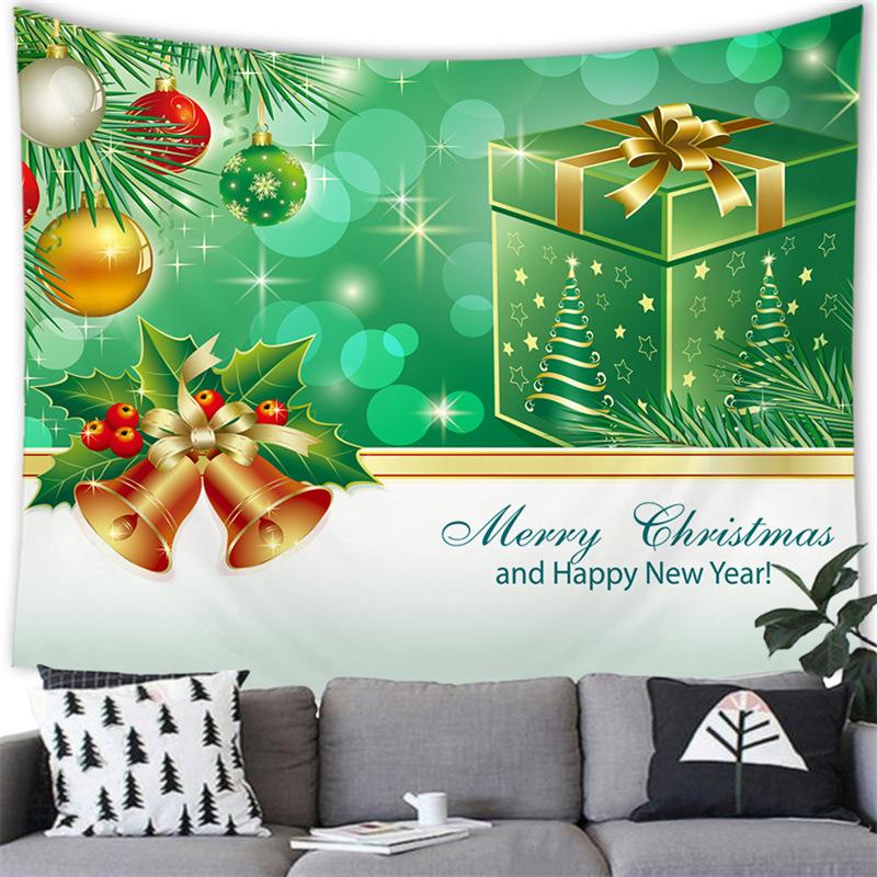 Christmas Bell Tapestry Snowman Merry Christmas Wall Hanging Living Room Bedroom Background Cloth Beautiful