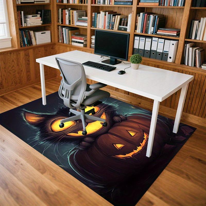 1pc Halloween Cat Themed Rug for Home Decor, Non-slip Office Carpet, Chair mat, Outdoor Mat, Christmas and Halloween gifts-0731062
