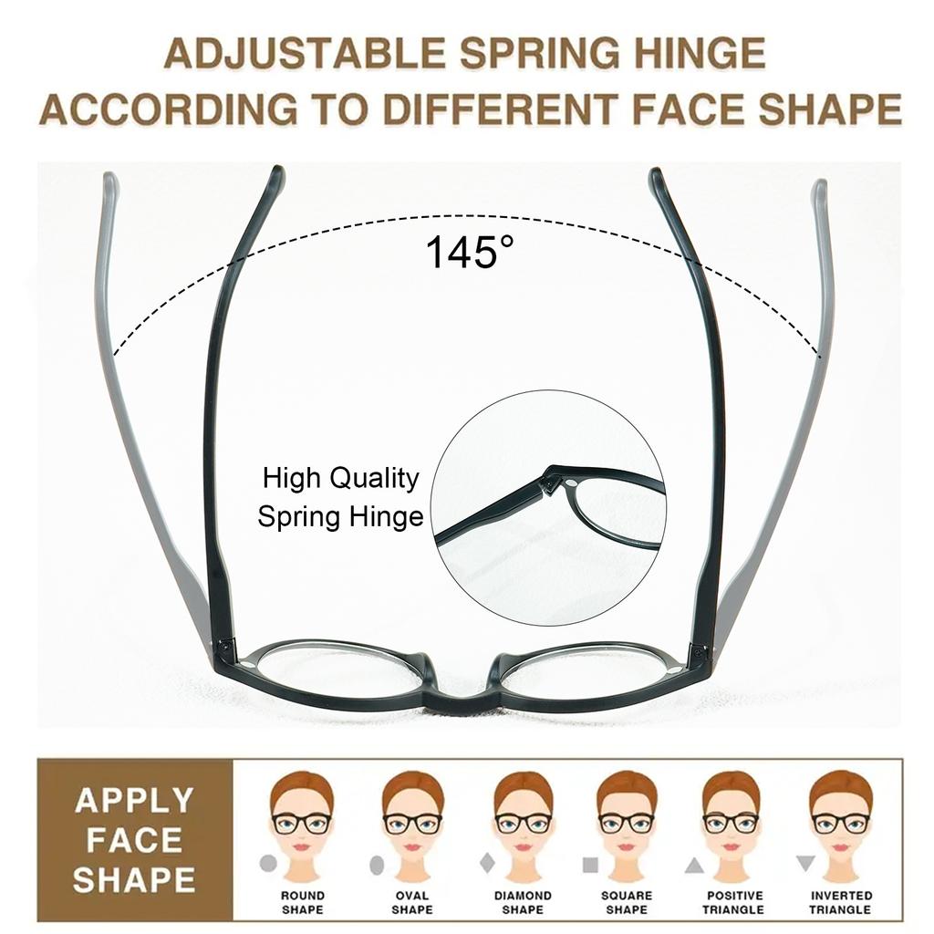 A New Set Of Magnetic Clip-On Design Fashion Glasses 1 Frame 1 Case And 5 Interchangeable Lenses Unisex Square Glasses Set