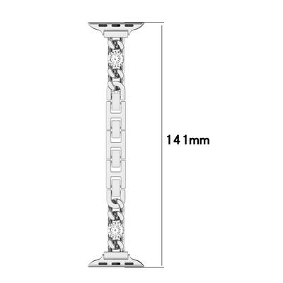 Stainless Steel Band for Apple Watch Series Ultra 8 7 SE 6 5 4 3 Diamond Metal Bracelet Strap for Iwatch 9 40 41mm 42 44 Mm 45mm