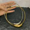 Titanium steel necklace does not fade, high-grade cold metal wind curved pipe pendant design collar, fashionable versatile neck chain