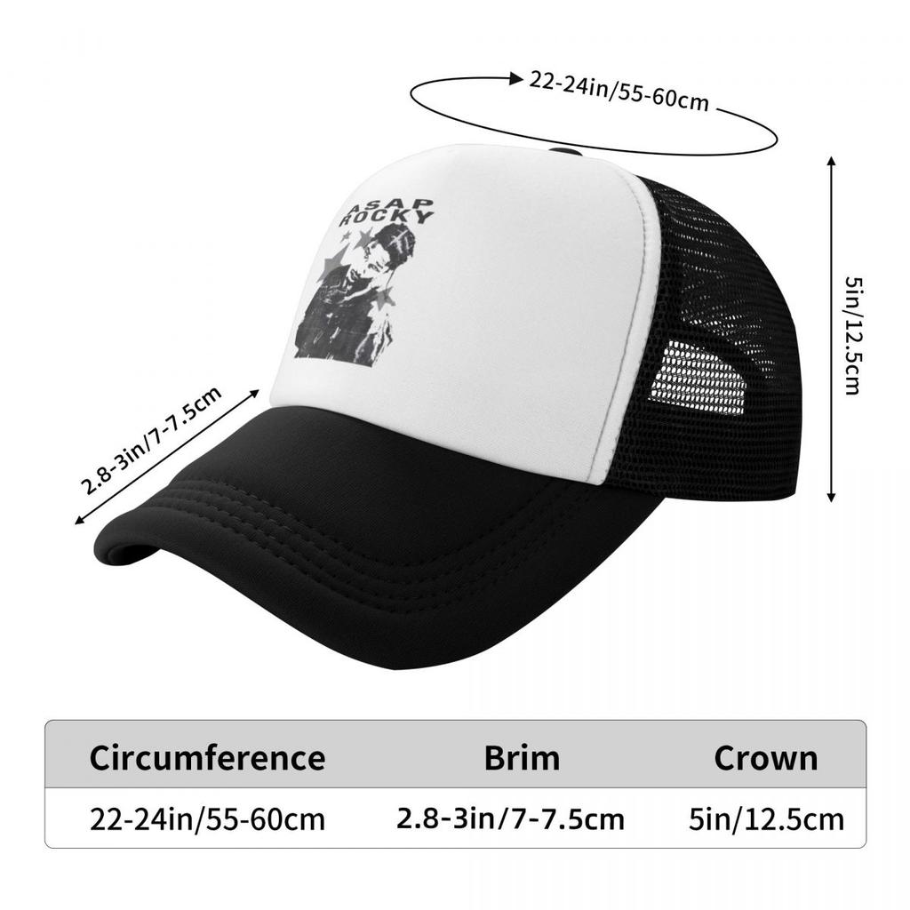 ASAP Vintage Rockey Summer Mesh Baseball Caps For Mens Camping Female Beach Sun Hat Hip Hop Trucker Cap