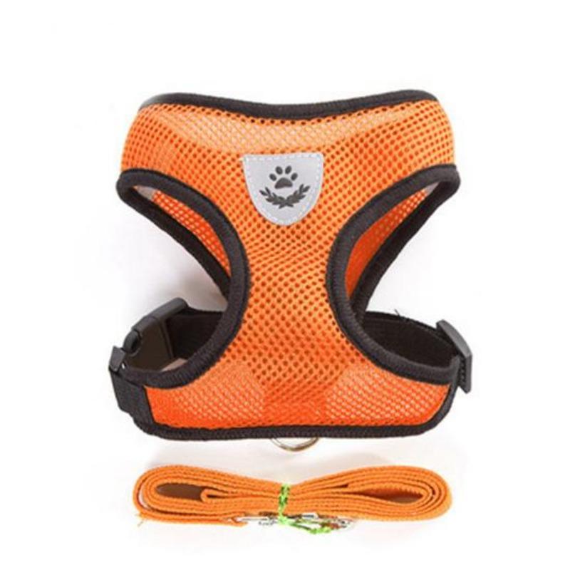 S-XL Pet Leash Cat and Dog Rope Vest Type Mesh Breathable Pet Harness