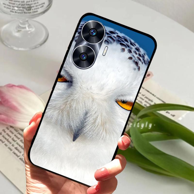 For Realme C55 Case Cool Black Soft Silicone TPU Bumper Protective Phone Case For OPPO Realme C55 C 55 Cover Fundas Shell Coque