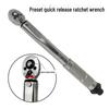 11-Piece Set Quick-Release Ratchet Wrench with 1/4" Preset Torque & Adjustable Maintenance Torque Wrench