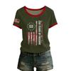 Women's Casual Round Neck Short Sleeve Pullover Printed T-Shirt Top