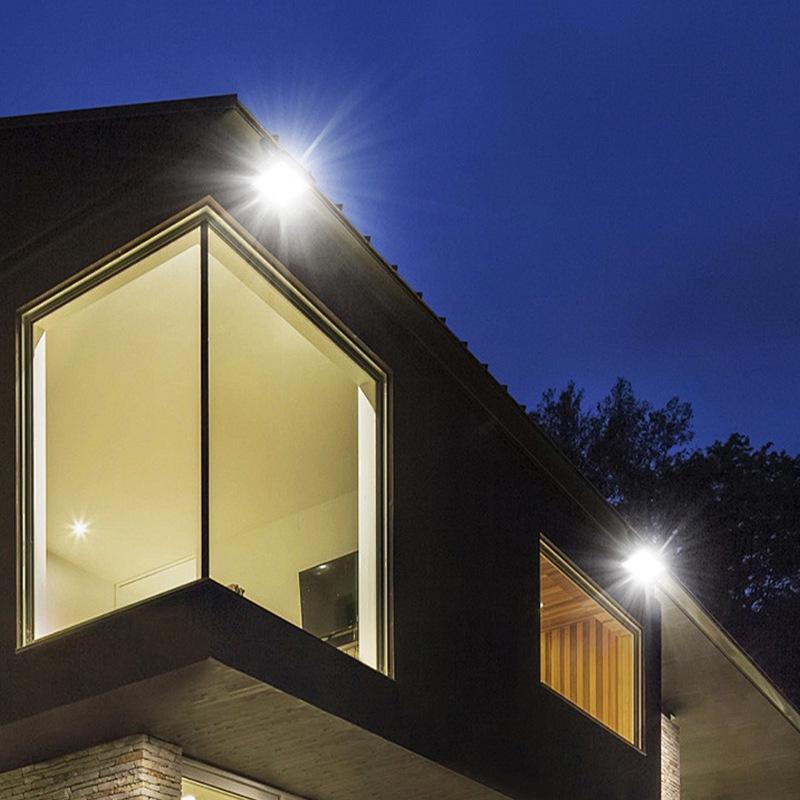 Foldable Solar LED Floodlight with Motion Sensor - Ultra-Bright Outdoor Courtyard Wall Light