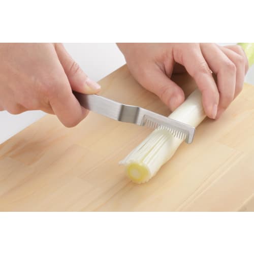 Yoshikawa EA zu CO Iitoko Saku Weißzwiebelschneider/Lauchschneider, Hergestellt in Japan, Edelstahl, AS0064