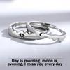Wedding Engagement Men Copper Sun Moon Fashion Jewelry Couple Ring Finger Ring Open Ring