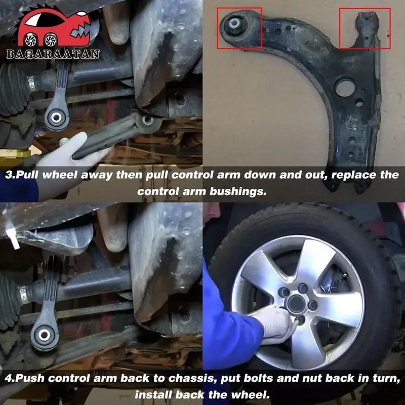 Red Front Polyurethane Control Arm Bushing Kit For 1985-06 VW Jetta Golf MK2 MK3 MK4