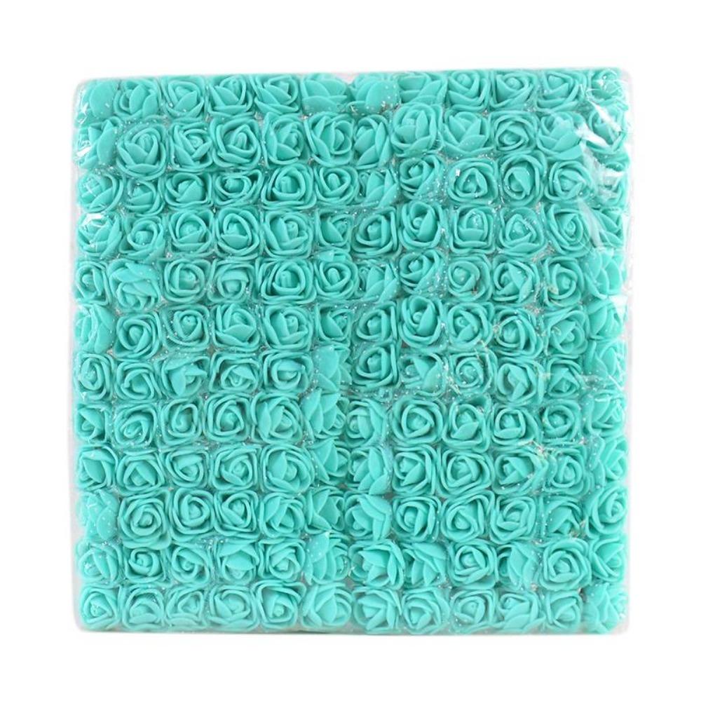 144/288 Stück Mini Spitze Rosenblume Kunstblume Kleine Schaumrosenblütenköpfe Hochzeitsdekoration DIY Bastelstraußzubehör