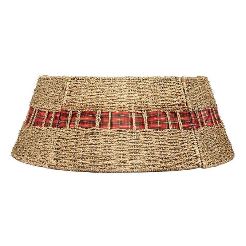 

Festives Christmas Tree Collar Rattans Weave Base Stand Stylish Christmas Tree Skirt Festival Decoration for Office 1