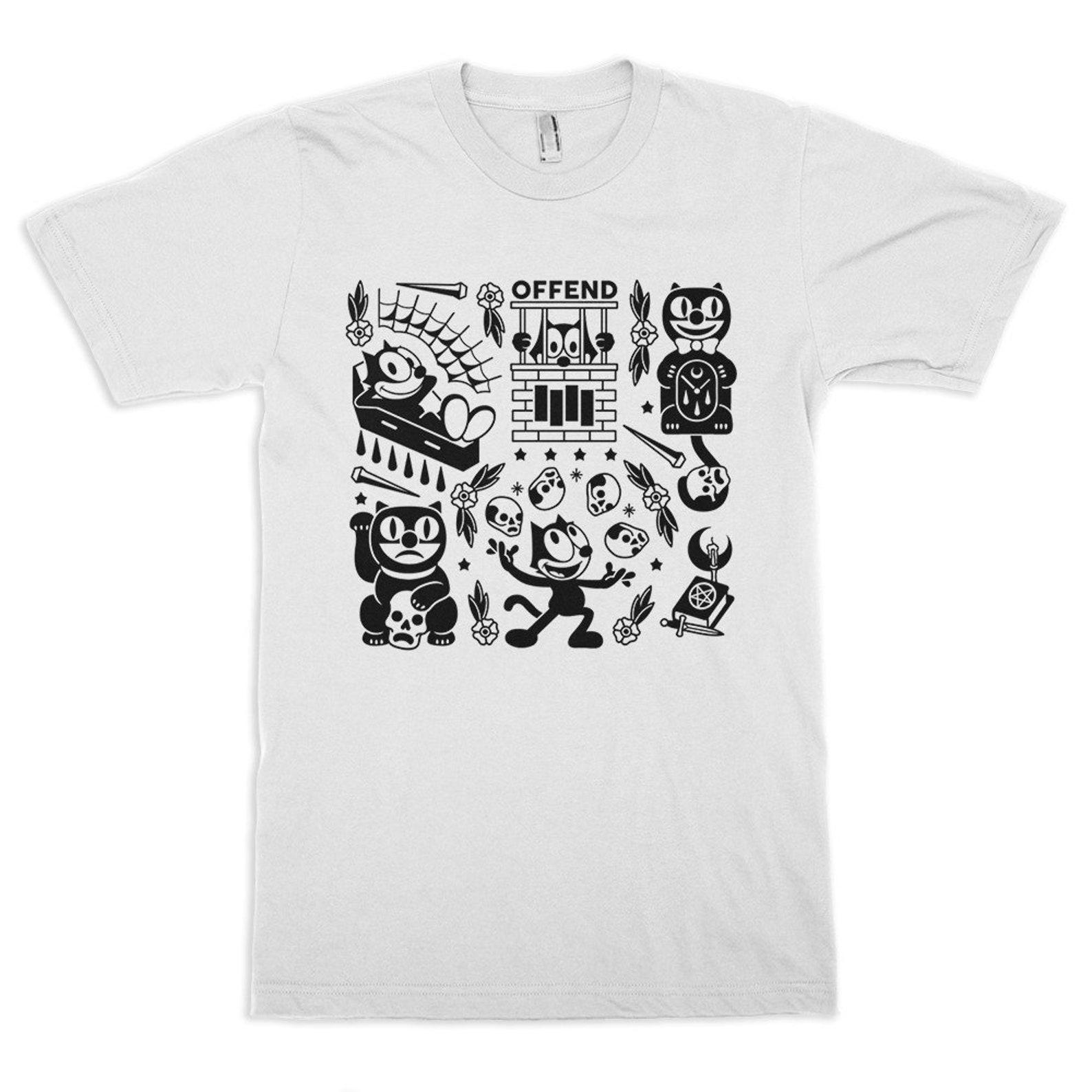 Felix the Cat Graphic T-Shirt, Men s Women s All Sizes (pfa-209) 4XL