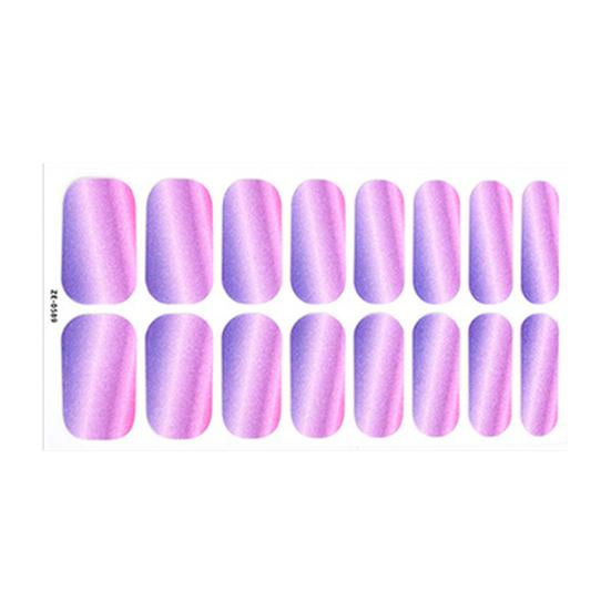 Glitter Nail Polish Strips with File Easy Apply Remove Self Adhesive Women Full Nail Sticker Home Manicure DIY Nail Art Decoration Wrap