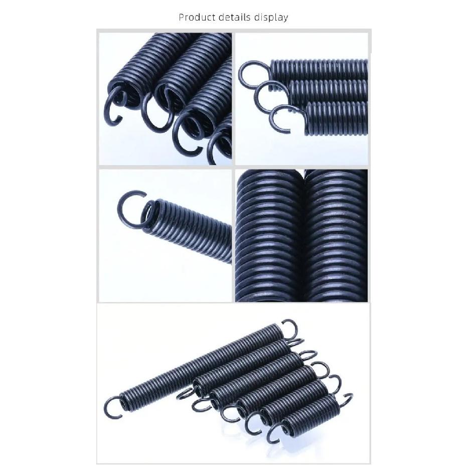 1.8mm-Open Hook Tension Spring Pullback Spring Coil Extension Spring Draught Spring 65Mn Steel