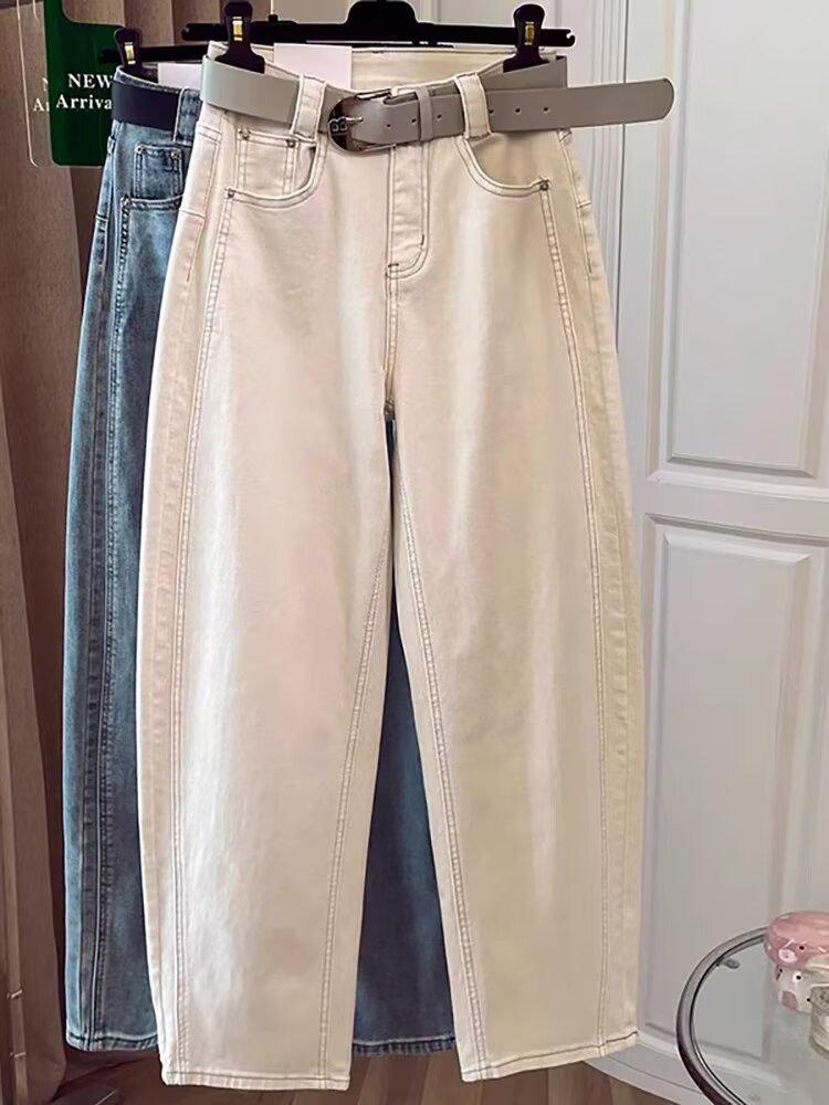 

Белые джинсы-скинни женские больших размеров White Scimitar - издание весна 2025 XL: Height 155-165CM (60.5-65.5kg)