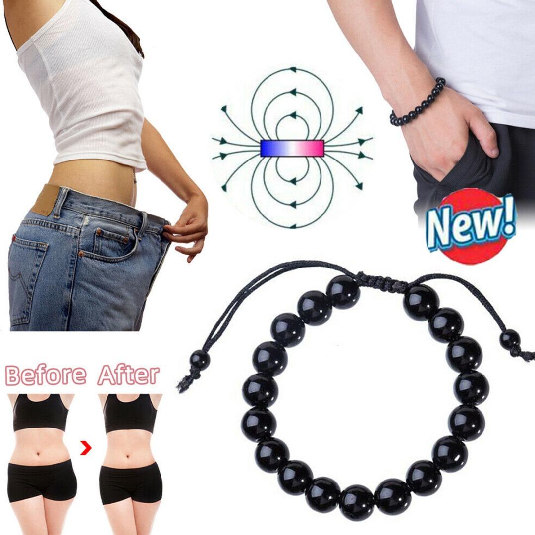 

Tingml черный обсидиановый камень бусины браслет регулируемый мужской женский терапевтический ножной браслет