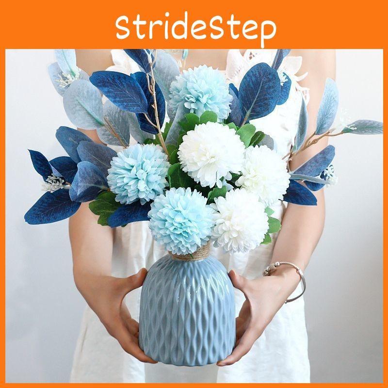 Hydrangea Artificial Faux Flowers With Vase For Garden Party Decoration Wedding