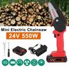 24V Mini Electric Chainsaw Portable Cordless Chainsaw Wood Cutters for Woodworking Garden Tools Rechargeable Battery Chain Saws
