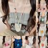 Spectacle Case Leather Glasses Case Necklace Eyewear Protector Glasses Storage Chain  Summer Beach