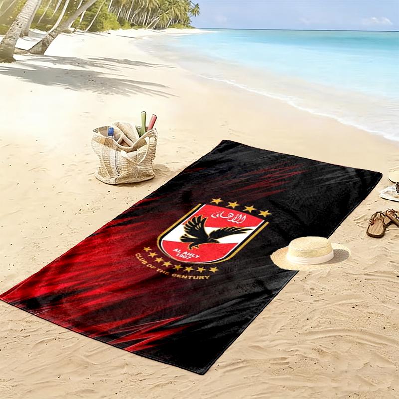 Al Ahly Print Beach Towel, Large Soft Quick Dry Towel for Beach Camping Swimming