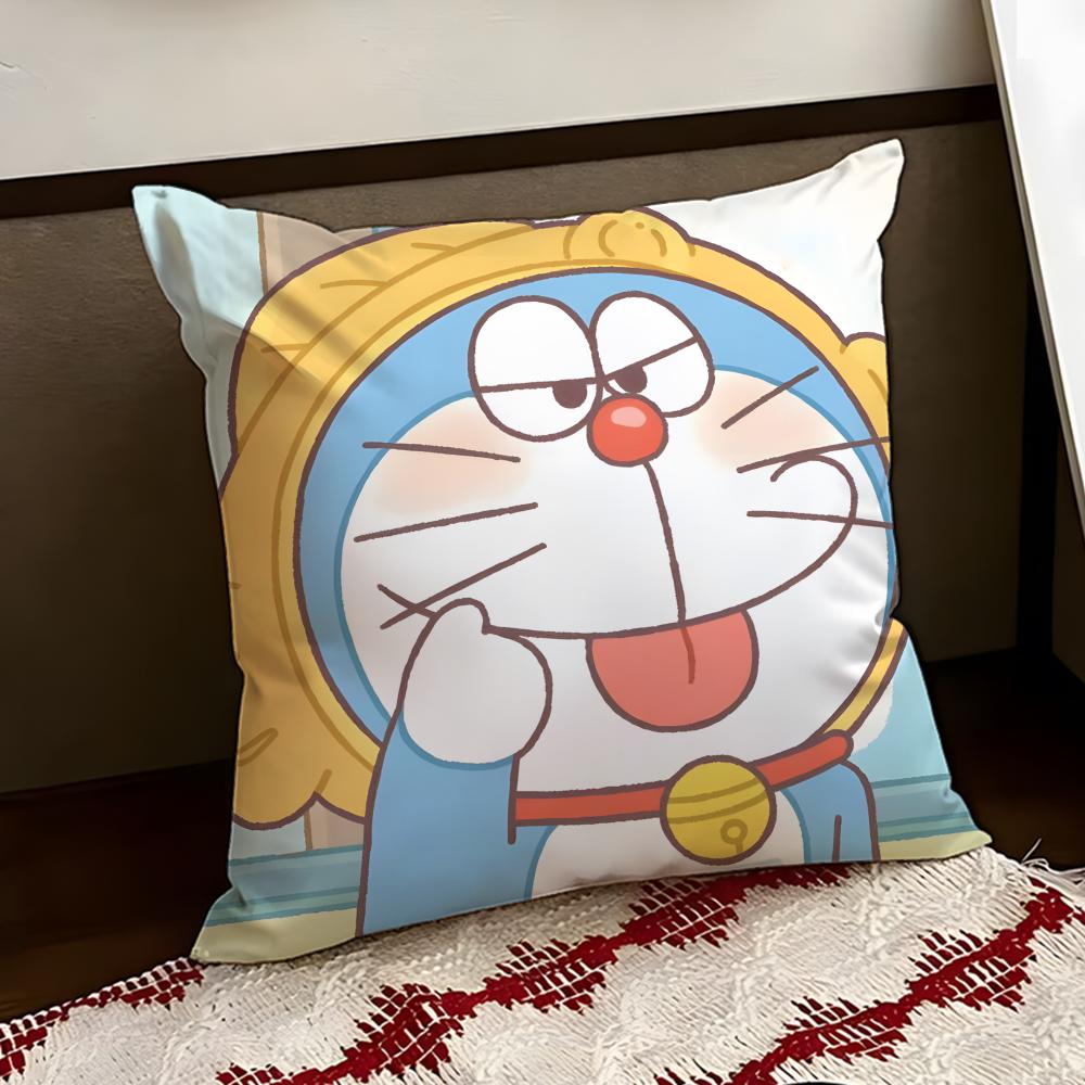 Anime DDoraemonS Cushion Cover Reversible Soft Durable Pillow Cover Home  Car MultiScene Use for Daily Comfort