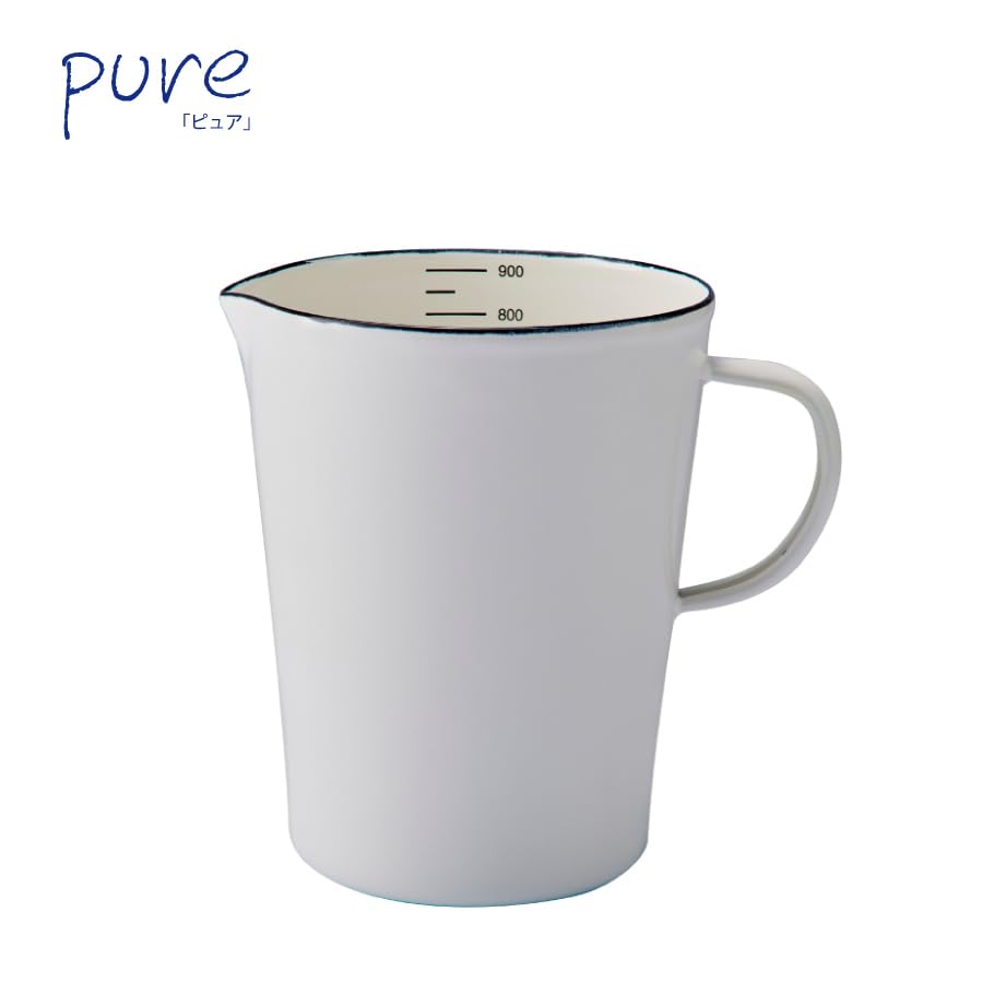 Toyoho Pure Enamel Measuring Cup White L PU-2309