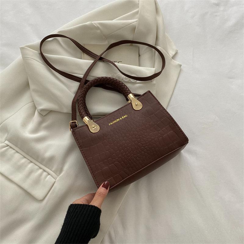 Bag Women's Bag Fashion Trend Casual Portable Small Square Bag Retro One Shoulder Crossbody Women's Small Square Bag