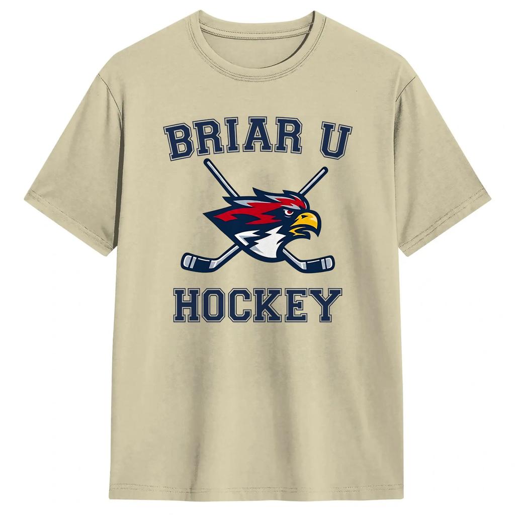 Mens T-Shirt Briar Hockey Est 2018 Off Campus T Shirts Trendy Cool Summer Tee Shirt Vintage Pure Cotton Clothes Plus Size