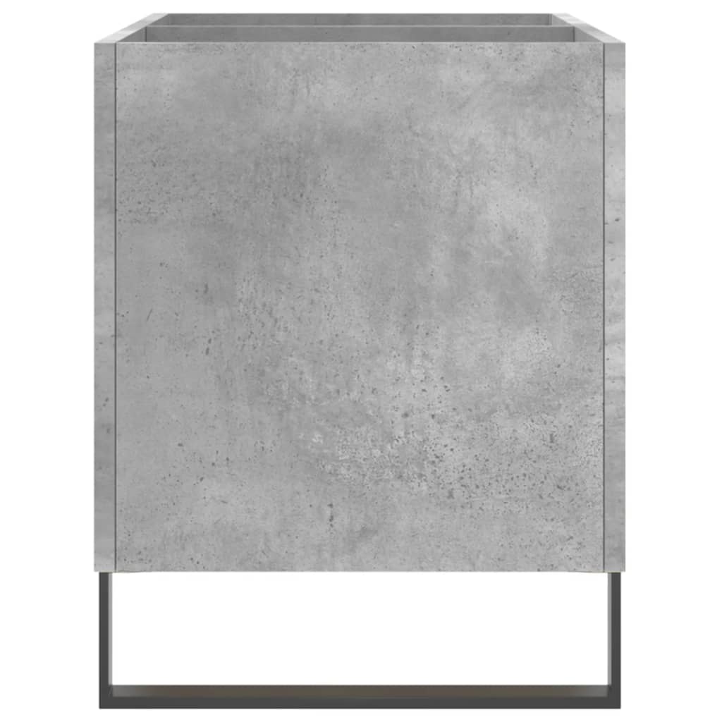 Record Cabinet Concrete Grey 74.5 x 38 x 48 cm Engineered Wood