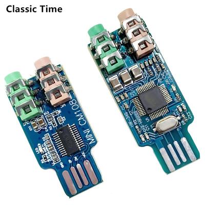 CM108 USB מודול כרטיס קול דרייבר חינם למחשב נייד לוח שבב כרטיס קול חיצוני עם שקע מיקרופון 3.5 מ"מ