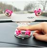 Strawberry Bear Magnetic Car Phone Holder with Firm Suction - Cute Interior Navigation Accessory