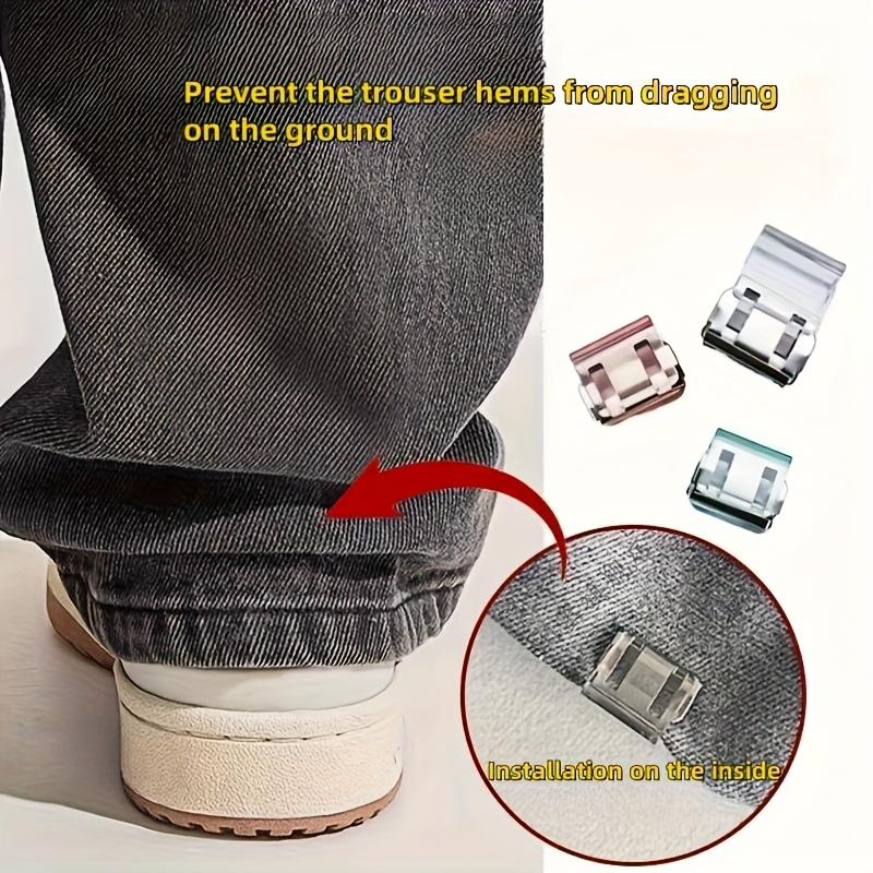 Invisible Hem Clips - Non-Slip Leg Fixing Clips - Seamless Hem Buttons - Non-Slip Shoe Shaping Tools for DIY Clothing